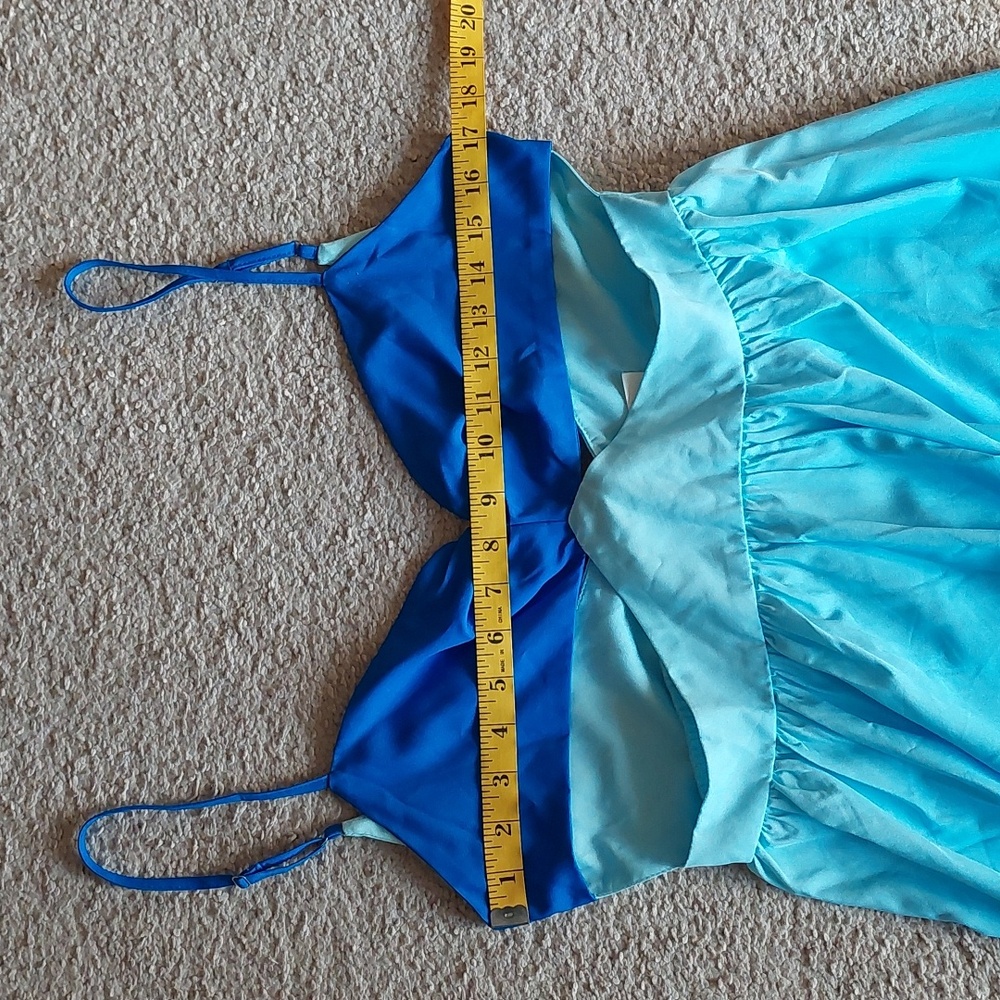 Commense Blue Ombre Backless Cutout Cami Maxi Dress with Tags Sz L - Picture 9 of 16